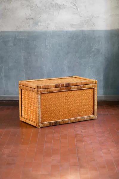 Rattan trunk Italy 1980