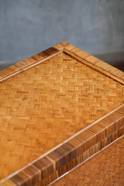 Rattan trunk Italy 1980