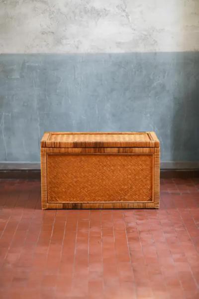 Rattan trunk Italy 1980