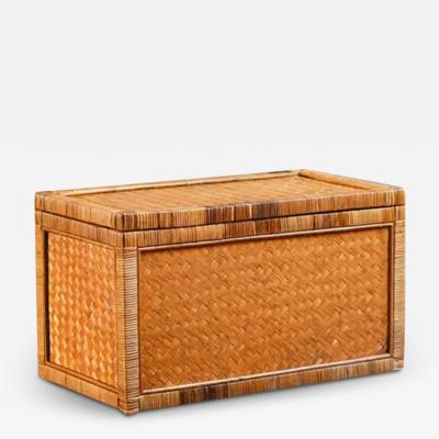 Rattan trunk Italy 1980