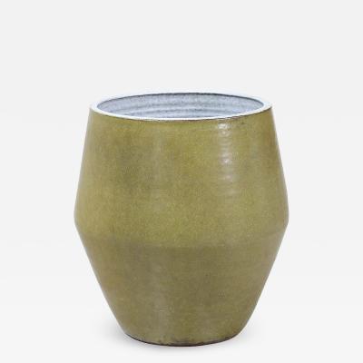 Raul Coronel Raul Coronel Olive Green Ceramic Planter for Stoneware Designs