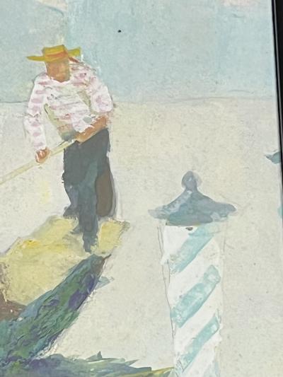 Raul Jose Mina Mora Raul Mina Mora American 1915 1996 Gouache on Board Venice Signed