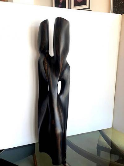 Raul Varnerin Vintage Abstract Sculpture of two combined figures
