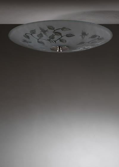 Raw frosted glass pendant