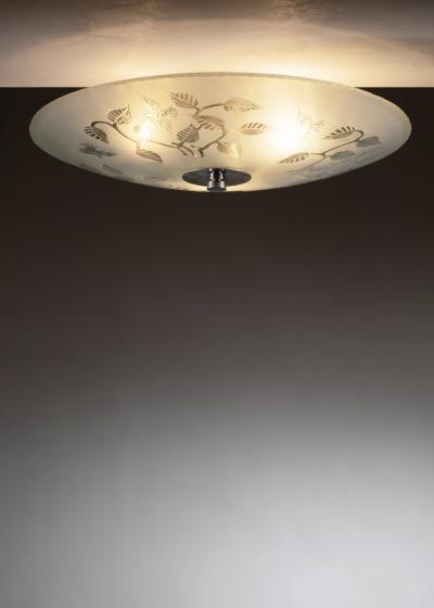 Raw frosted glass pendant