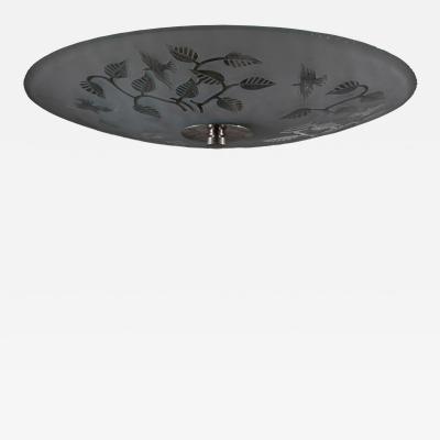 Raw frosted glass pendant