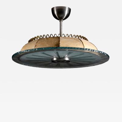 Raw glass pendant lamp