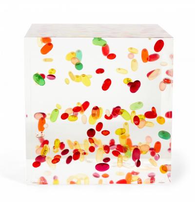 Ray Geary Contemporary Constellation Resin And Pill Cube Sculpture