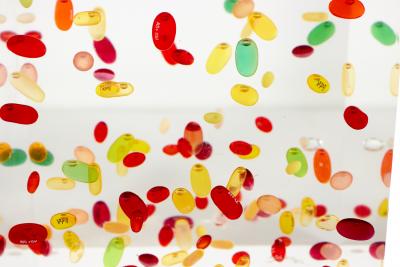 Ray Geary Contemporary Constellation Resin And Pill Cube Sculpture