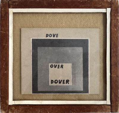 Ray Johnson Ed Ruscha like Word Art done before Ed Ruscha Dove Over Dover 