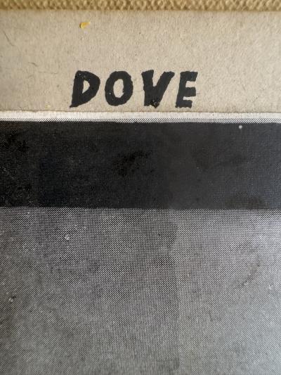 Ray Johnson Ed Ruscha like Word Art done before Ed Ruscha Dove Over Dover 