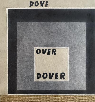 Ray Johnson Ed Ruscha like Word Art done before Ed Ruscha Dove Over Dover 