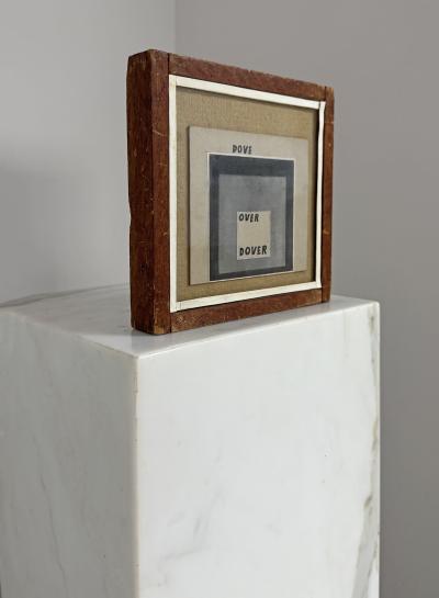 Ray Johnson Ed Ruscha like Word Art done before Ed Ruscha Dove Over Dover 