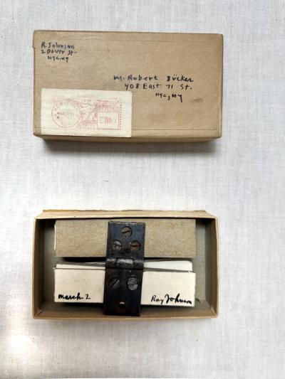 Ray Johnson Mail Art Conceptual Art Box With Hinge Nassau County Museum of Art