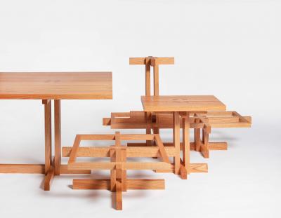 Ray Kappe RK10 Coffee Table in Red Oak by Original in Berlin Germany 2020