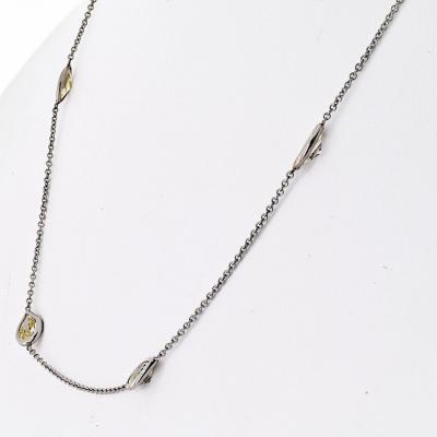Raymond C Yard 14K White Gold 3 10cttw 15 Inches Diamonds by the Yard Necklace
