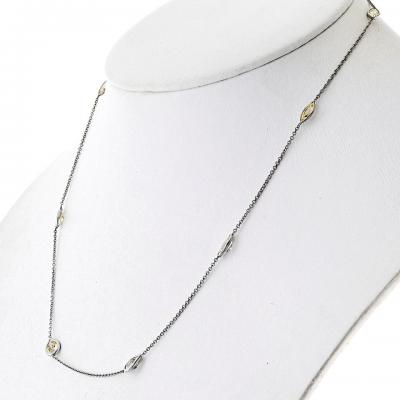Raymond C Yard 14K White Gold 3 10cttw 15 Inches Diamonds by the Yard Necklace
