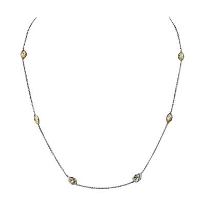 Raymond C Yard 14K White Gold 3 10cttw 15 Inches Diamonds by the Yard Necklace