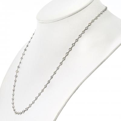 Raymond C Yard 14K White Gold 8 47cttw Round Diamond By The Yard Necklace