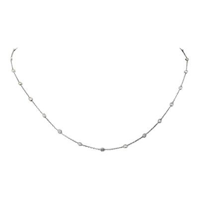 Raymond C Yard 18K White Gold 2 35cttw 17 Inches Diamonds by the Yard Necklace
