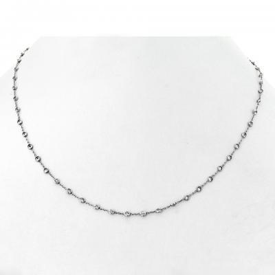 Raymond C Yard 18K White Gold 3 17cttw 16 inches Diamonds by the Yard Necklace