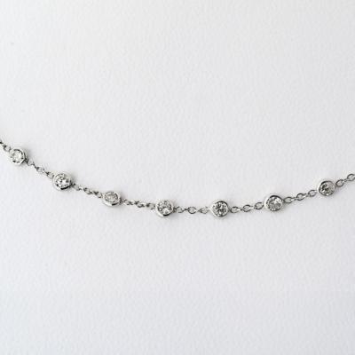 Raymond C Yard 18K White Gold 3 17cttw 16 inches Diamonds by the Yard Necklace
