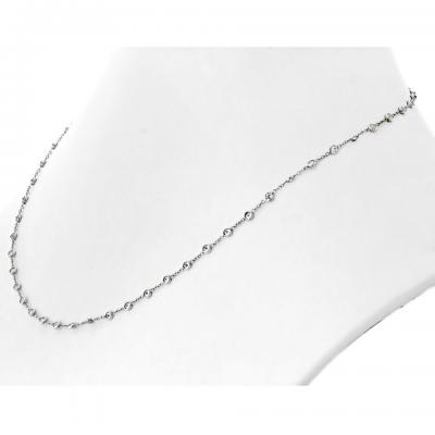 Raymond C Yard 18K White Gold 3 17cttw 16 inches Diamonds by the Yard Necklace