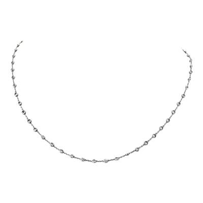 Raymond C Yard 18K White Gold 3 17cttw 16 inches Diamonds by the Yard Necklace