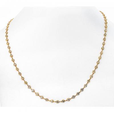 Raymond C Yard 18K Yellow Gold 11 68cttw Diamond By The Yard Diamonds by the Yard Necklace