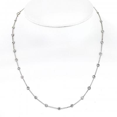 Raymond C Yard PLATINUM 2 50CTTW ROUND CUT DIAMOND BY THE YARD NECKLACE