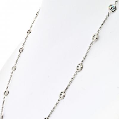 Raymond C Yard PLATINUM 2 50CTTW ROUND CUT DIAMOND BY THE YARD NECKLACE