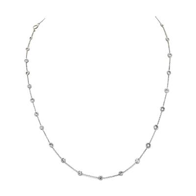 Raymond C Yard PLATINUM 2 50CTTW ROUND CUT DIAMOND BY THE YARD NECKLACE