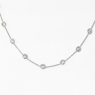 Raymond C Yard PLATINUM 3 22CTTW 25 ROUND DIAMOND BY THE YARD CHAIN NECKLACE