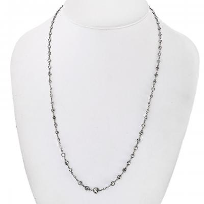 Raymond C Yard Platinum 11 50cttw Diamonds by the Yard Necklace