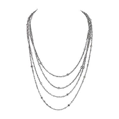 Raymond C Yard Platinum 38 00cttw Diamond by The Yard 89 Inches Long Chain Necklace