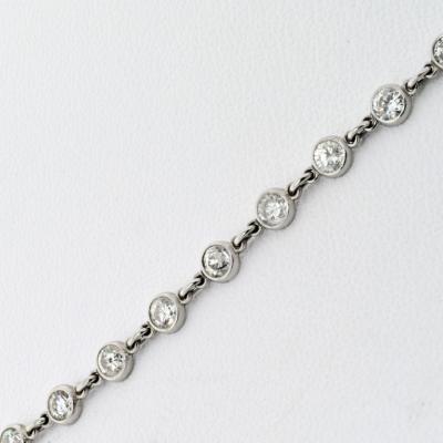 Raymond C Yard Platinum 5 79cttw Round Cut Diamonds by the Yard Necklace