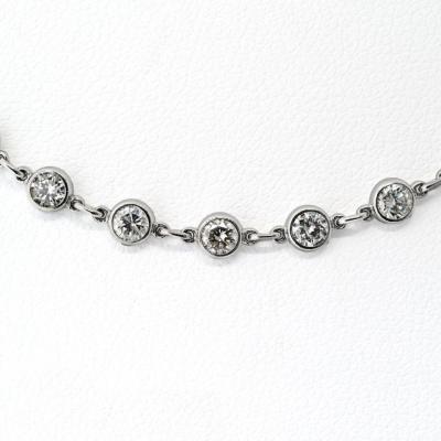 Raymond C Yard Platinum 6 11 cttw Round Cut Diamonds by the Yard Necklace