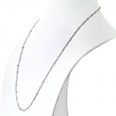 Raymond C Yard Platinum 6 75cttw Round Cut 52 Stones 22 inch Diamonds by the Yard Necklace