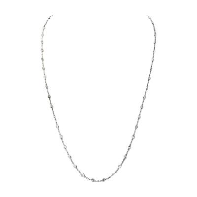 Raymond C Yard Platinum 6 75cttw Round Cut 52 Stones 22 inch Diamonds by the Yard Necklace