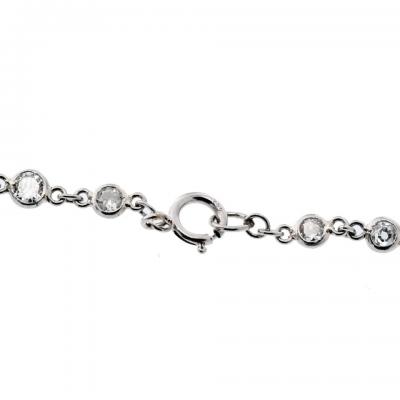 Raymond C Yard Platinum 7 35cttw Round Cut 17 inch Diamonds by the Yard Necklace