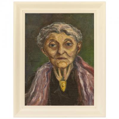 Raymond J Wendell 1948 Raymond J Wendell Oil on Canvas My Very Rich Gramps 