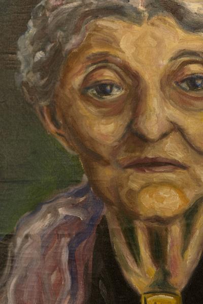 Raymond J Wendell 1948 Raymond J Wendell Oil on Canvas My Very Rich Gramps 