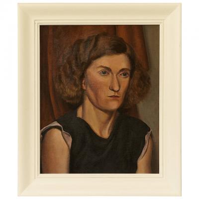 Raymond J Wendell Lonely Sister 1948 Raymond J Wendell Oil on Canvas