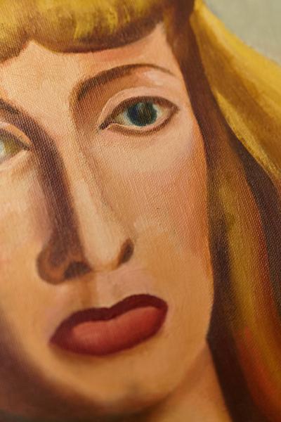 Raymond J Wendell My Girl Friend 1948 Oil on Canvas by Raymond J Wendell