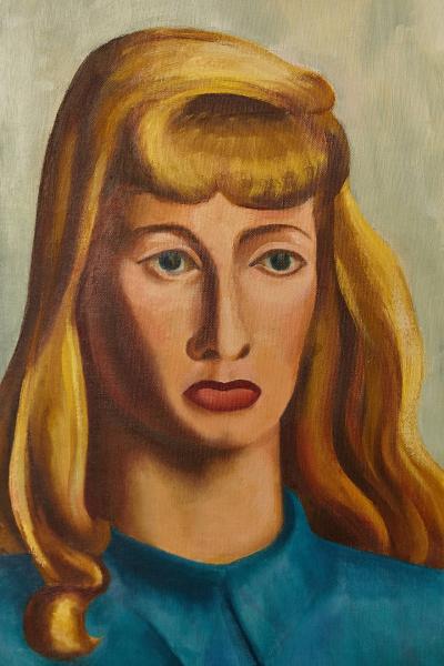 Raymond J Wendell My Girl Friend 1948 Oil on Canvas by Raymond J Wendell