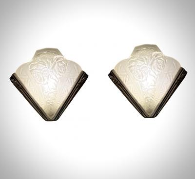 Raymond Jean Verdun Pair of Art Deco Sconces by Verdun