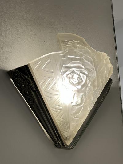 Raymond Jean Verdun Pair of Art Deco Sconces by Verdun