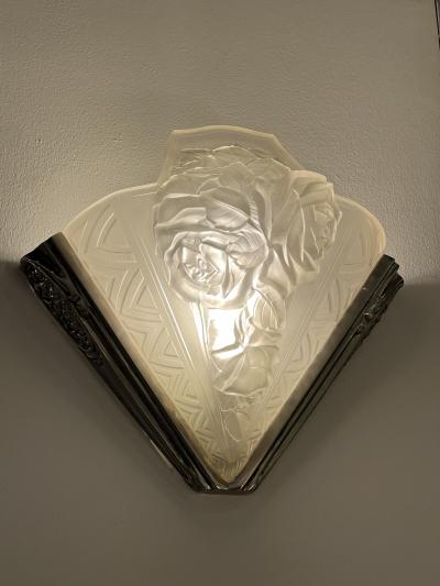 Raymond Jean Verdun Pair of Art Deco Sconces by Verdun
