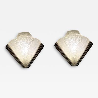 Raymond Jean Verdun Pair of Art Deco Sconces by Verdun