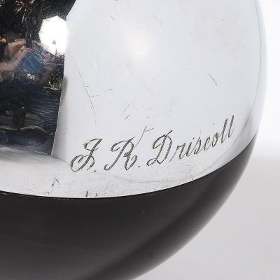 Raymond Loewy Art Deco Spherical Miracle Chrome Bakelite Thermos Bottles by Raymond Loewy